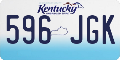 KY license plate 596JGK