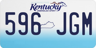 KY license plate 596JGM
