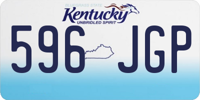 KY license plate 596JGP