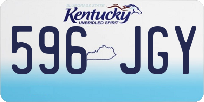 KY license plate 596JGY