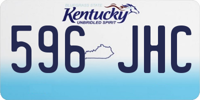 KY license plate 596JHC