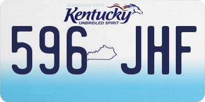 KY license plate 596JHF