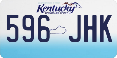 KY license plate 596JHK