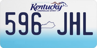 KY license plate 596JHL