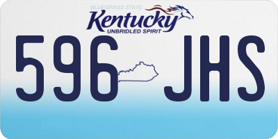 KY license plate 596JHS