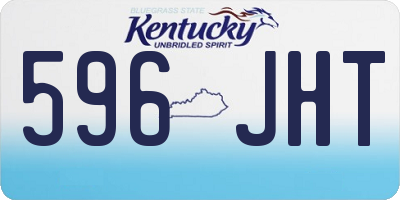 KY license plate 596JHT