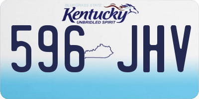 KY license plate 596JHV
