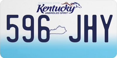 KY license plate 596JHY