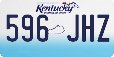 KY license plate 596JHZ