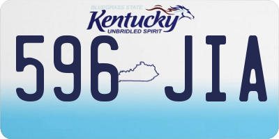 KY license plate 596JIA