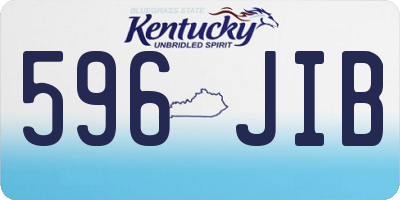KY license plate 596JIB