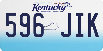 KY license plate 596JIK