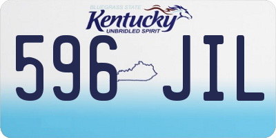 KY license plate 596JIL