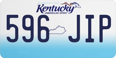 KY license plate 596JIP