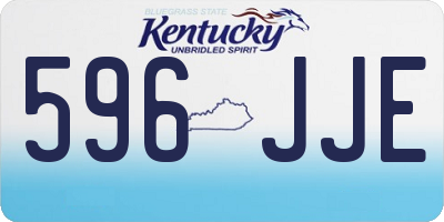 KY license plate 596JJE