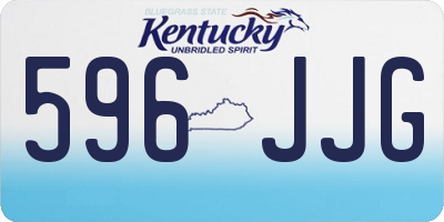 KY license plate 596JJG