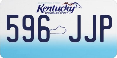 KY license plate 596JJP