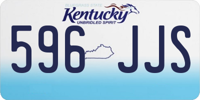 KY license plate 596JJS