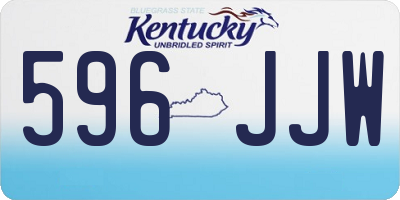 KY license plate 596JJW