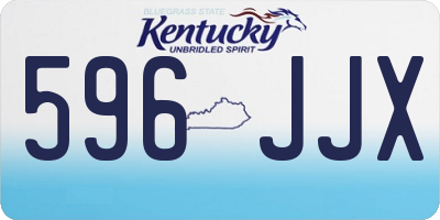 KY license plate 596JJX