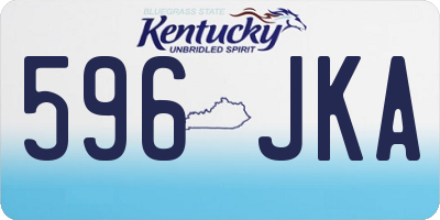 KY license plate 596JKA
