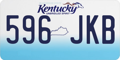 KY license plate 596JKB