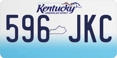KY license plate 596JKC