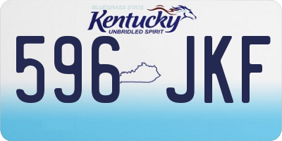 KY license plate 596JKF
