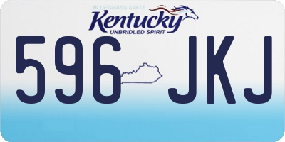 KY license plate 596JKJ