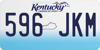 KY license plate 596JKM