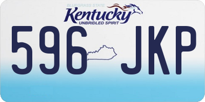 KY license plate 596JKP