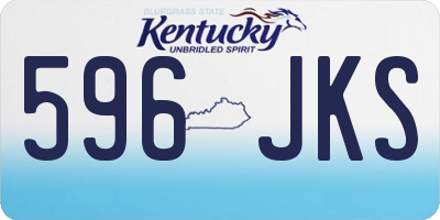 KY license plate 596JKS
