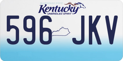 KY license plate 596JKV