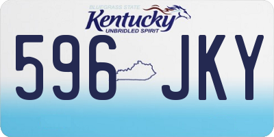 KY license plate 596JKY