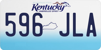 KY license plate 596JLA