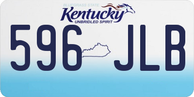 KY license plate 596JLB