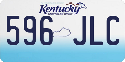 KY license plate 596JLC