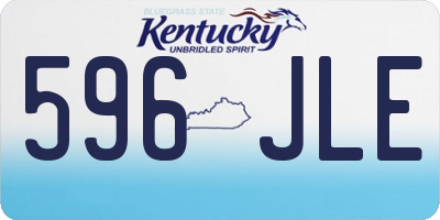 KY license plate 596JLE
