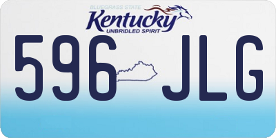 KY license plate 596JLG