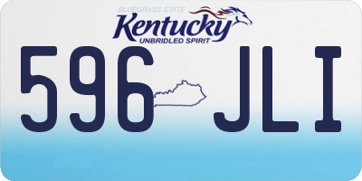 KY license plate 596JLI