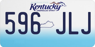 KY license plate 596JLJ