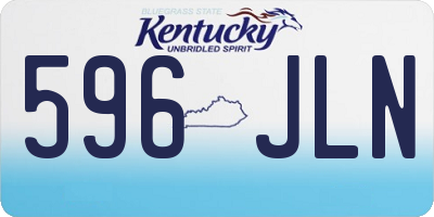 KY license plate 596JLN