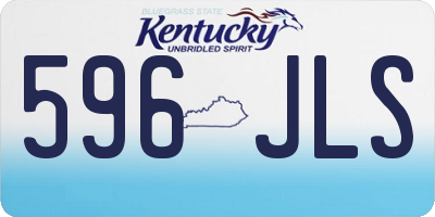 KY license plate 596JLS