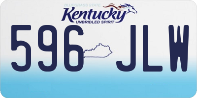 KY license plate 596JLW