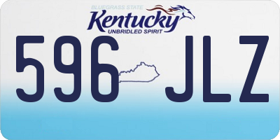KY license plate 596JLZ