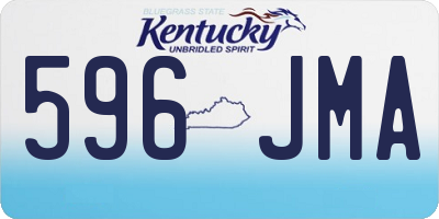KY license plate 596JMA