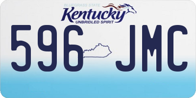 KY license plate 596JMC