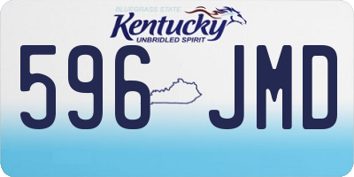 KY license plate 596JMD