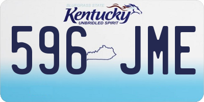 KY license plate 596JME