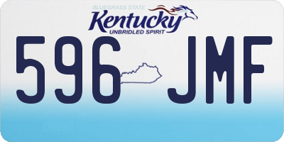 KY license plate 596JMF